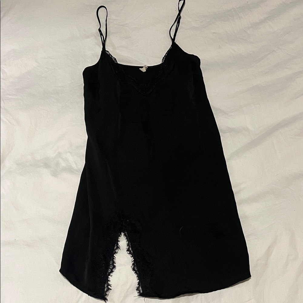 Urban Outfitters Black Lace Trim Slip Dress